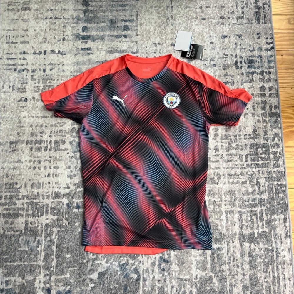 Puma Black and Red Manchester City Slim Fit Jersey